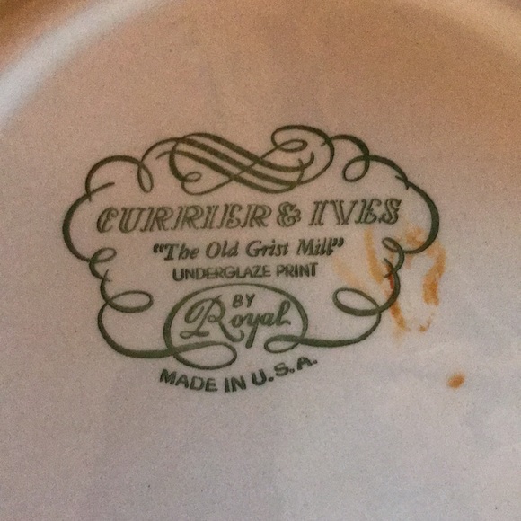 Currier and Ives by Royal -the old Griss Mill dinner plates. - Picture 3 of 3